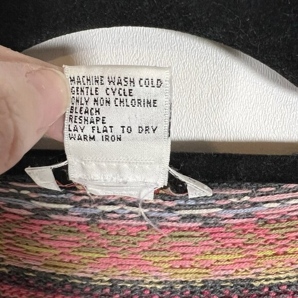 TALBOTS Womens Size S Fair Isle Crewneck Henley 1/4 Button Sweater Winter Hoiday - Picture 7 of 8